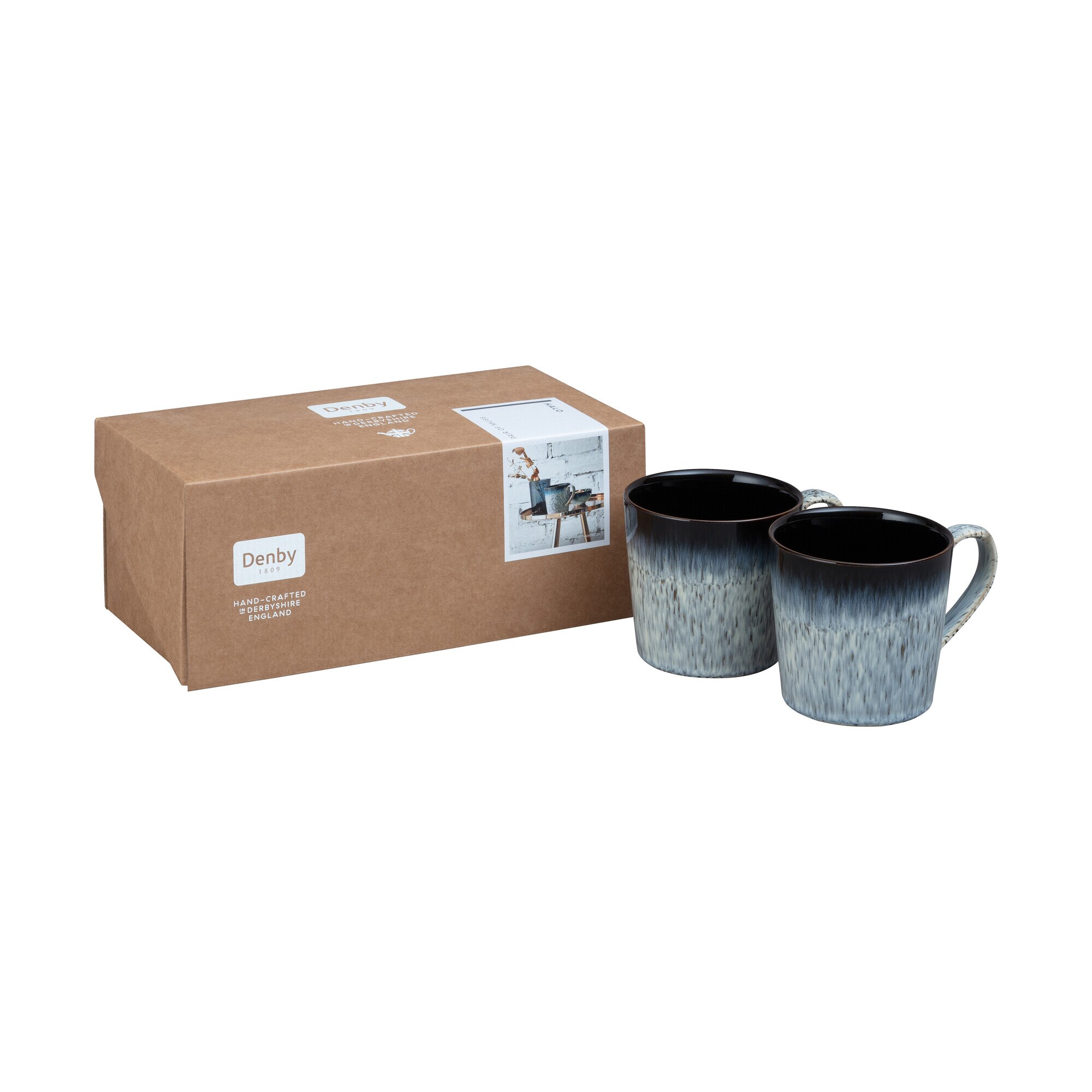 Product photograph of Halo Heritage Set Of 2 Mugs from Denby Retail Ltd